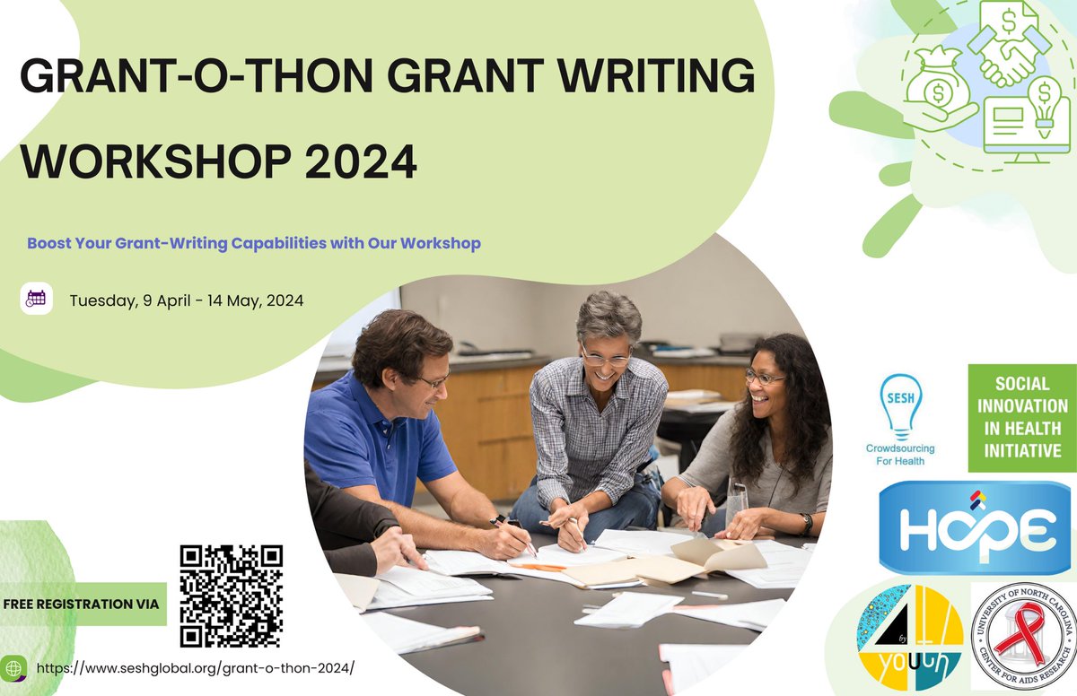 Exciting news! The Grant-o-thon Grant Writing Workshop is back from April 9th to May 14th, 2024! Boost your grant-writing skills for US NIH research grants. Register now! Details: unc.az1.qualtrics.com/jfe/form/SV_55…