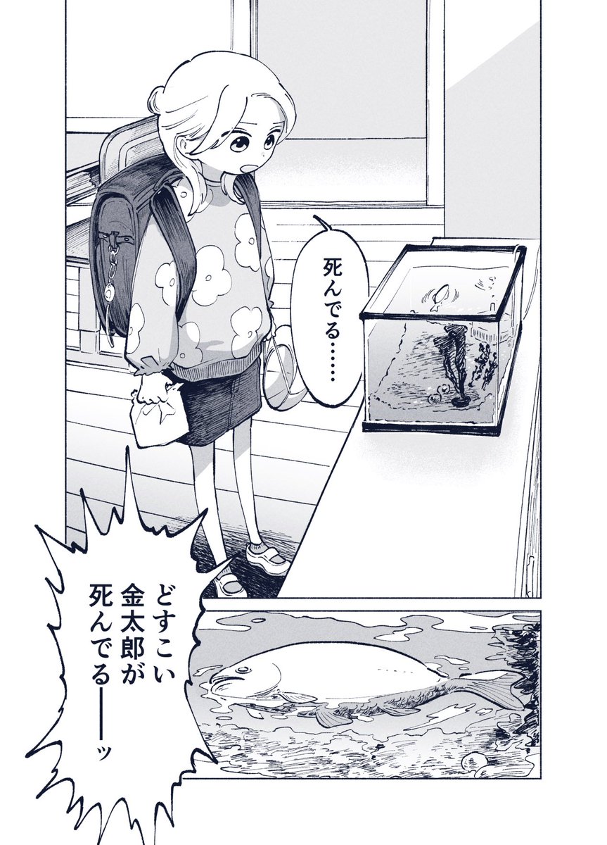 donomichikodoku's tweet photo. 【ともだちになった魚】

教室で飼ってた金魚がともだちになる話です

（↓↓↓）
 #漫画が読めるハッシュタグ https://t.co/npUfqnQLSf