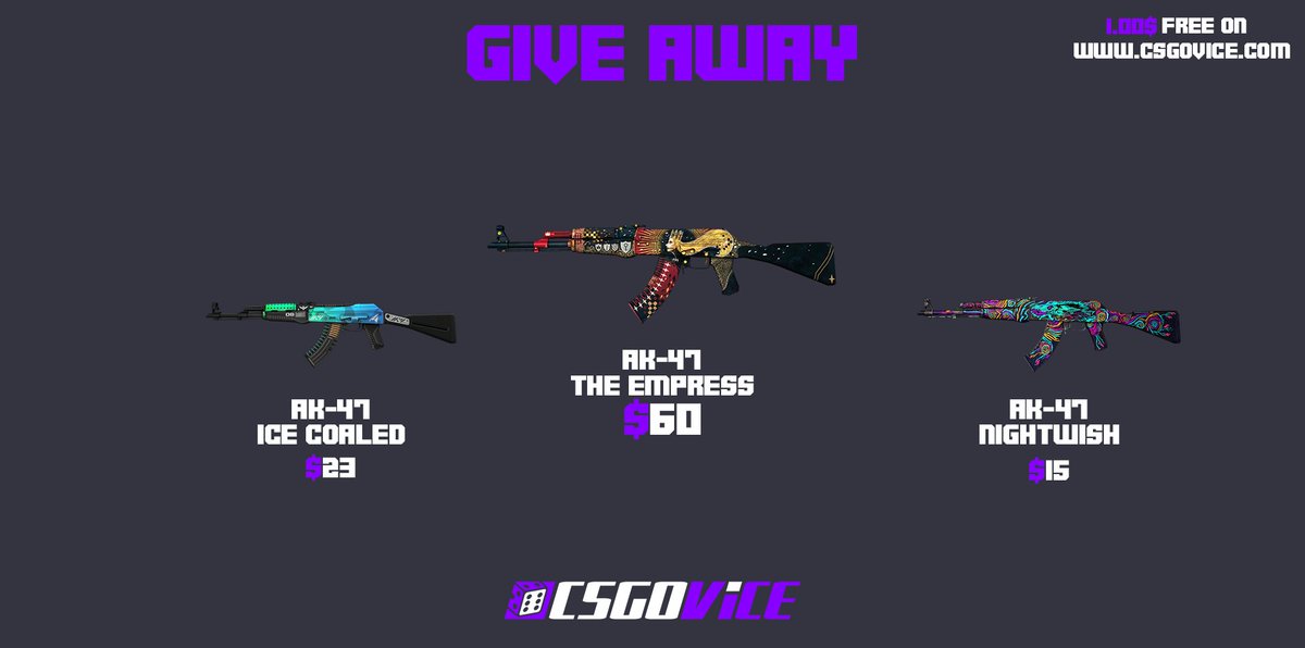 csgovicedotcom's tweet photo. 🎁5000 follower giveaway!🎁 

AK-47's ($98) GIVEAWAY   

TO ENTER:    
1. Follow this account and turn on notifications 
2. Tag a friend 
3. Like &amp; Retweet  

7 days 
#CSGO #CS2 #CSGOGiveaway #CSGOGiveaways #CS2Giveaway #CS2Giveaways #counterstrike #CounterStrike2 https://t.co/SBPaW6ryNA