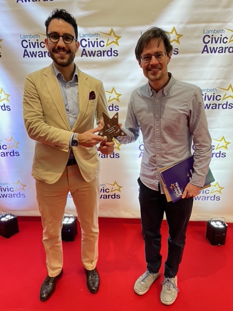 Thrilled to win the Commitment to Climate Justice award at the Lambeth Civic Awards on Wednesday night. Thank you Lambeth and to all the Climate Ed team in the borough for this fantastic achievement.