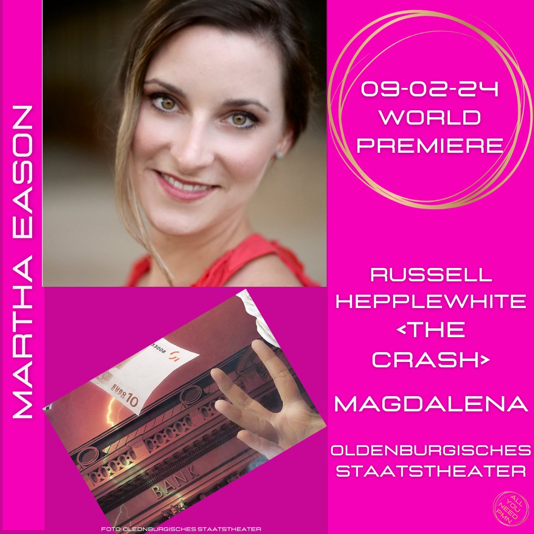 💥#WORLDPREMIERE💥 #TheCrash by #RussellHepplewhite & #SethBockley at #Staatstheateroldenburg with #coloraturasoprano #MarthaEason as #Magdalena Martha & all involved🍀🍀🍀 More: 👉 staatstheater.de/programm/oper/… 📸 private + theatre #LehmanBrothers #bankcrisis #aynpmn