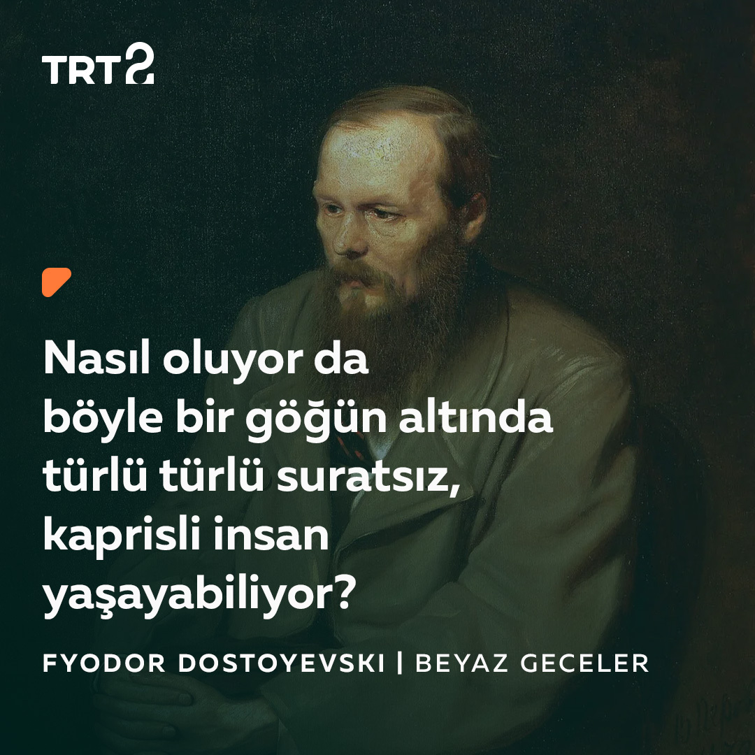 trt2tv's tweet photo. 143 yıl önce bugün hayatını kaybeden, dünya edebiyatının en çok okunan yazarlarından biri olan Dostoyevski’nin en etkilendiğiniz eseri hangisi? 📖 https://t.co/NvVuvTUNbk