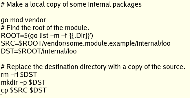 #golang conundrum: spot the fatal flaw in this shell script. (WARNING can result in fatal data loss)