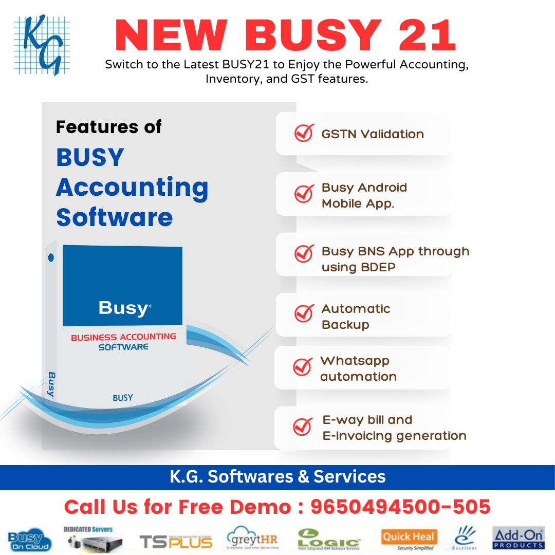 kg_softwares's tweet image. Features of Busy Accounting Software 
New Busy 21✅

☎+91 9650494505

#kgsoftwareservices #busyaccountingsoftware #busy #busysolutions #KGsoftwares #busysoftware #postoftheday #post #BUSY21 #BharatRatna #CG_Amrit_Budget #ArrestShadabChouhan #NyayYatraApp #ChaudharyCharanSingh