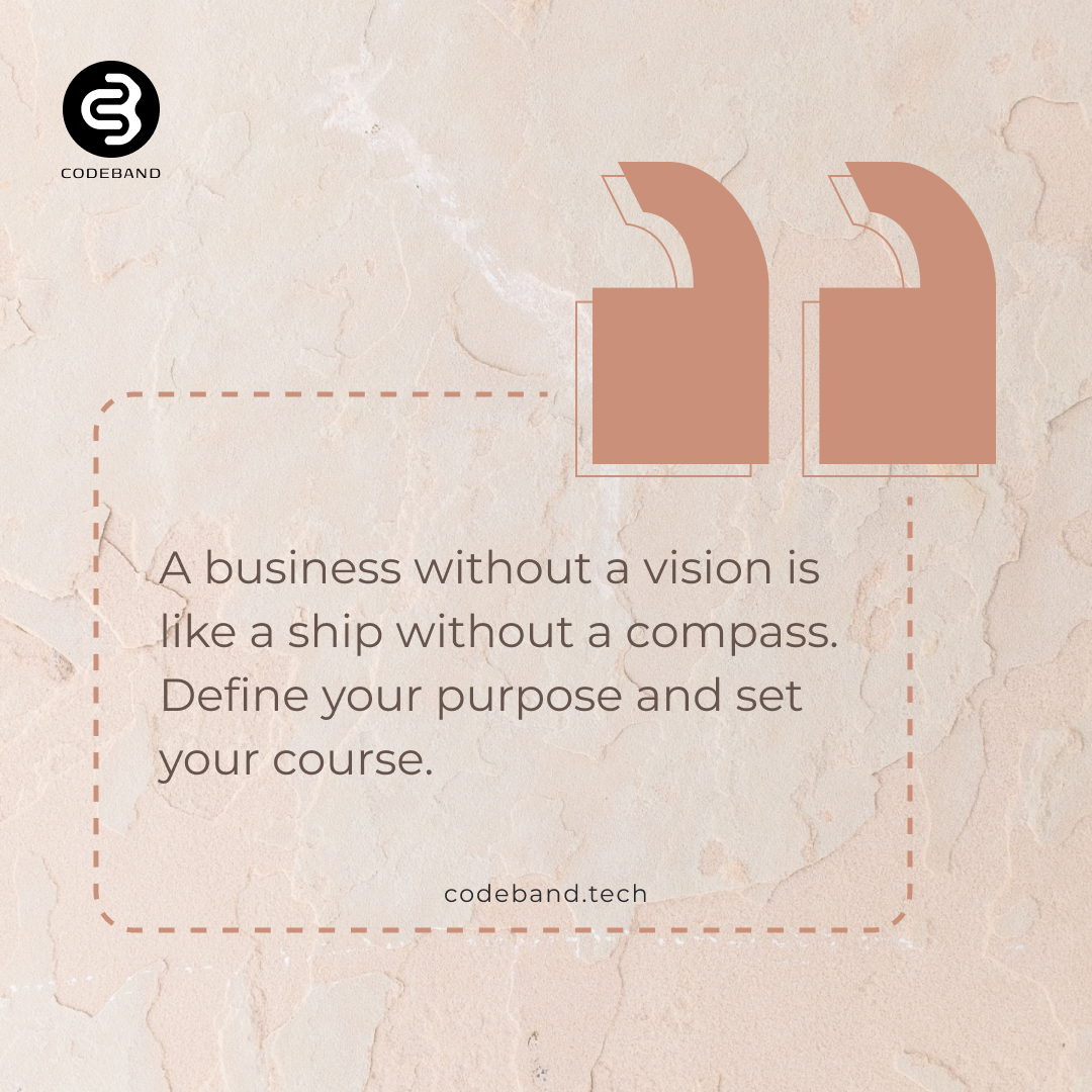 codebandtech's tweet image. Craft your business&apos;s destiny with a clear vision and defined goals. Without them, you&apos;re adrift in a sea of uncertainty.

Connect with us:

Email: info@codeband.tech
Community: lnkd.in/grGk966w
Instagram: lnkd.in/gvQaYkpK
Twitter: lnkd.in/gYFQSZDk

#codeband