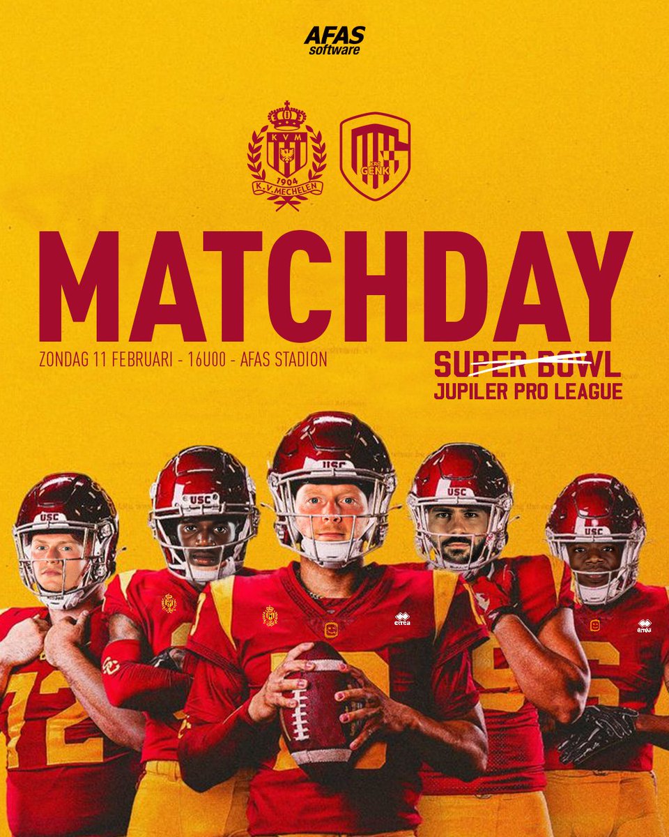 There is a reason why <a href="/taylorswift13/">Taylor Swift</a> is not going to the Super Bowl tonight.. 🏈

Tot straks voor Malinwa vs. Racing Genk, Kakkers 👊

#trotsoponzekleuren #kvmgnk #SuperBowl