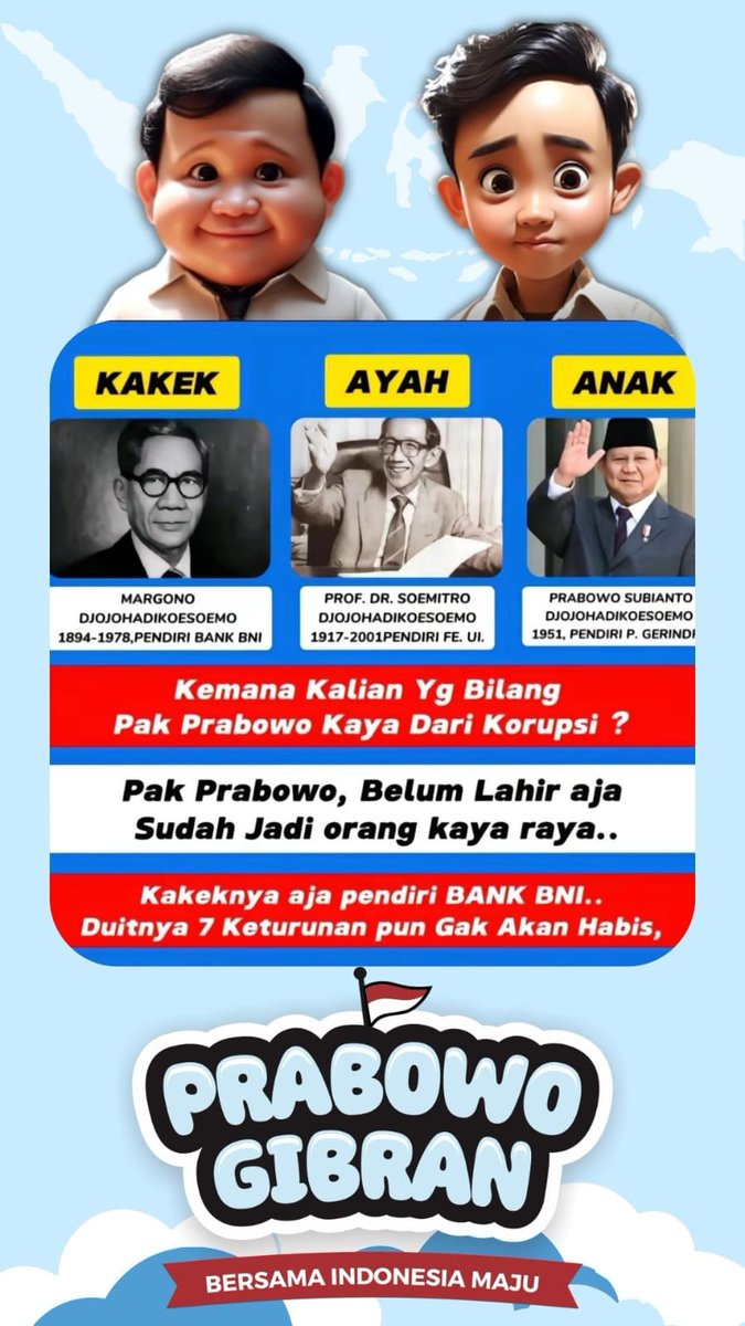 pasukanpragib's tweet photo. setidaknya 3 generasi saja sudah besar pengabdiannya untuk negara.
#prabowo #prabowosubianto #prabowogibran #prabowogibran2024 #paslon2 #khofifah #aniesomongkosong #anieshoax
#Paslon02
#prabowoungguldebat #prabowobicarafakta
#LautanMassaSambut02
#kampanye02 https://t.co/arxx9CdSgI