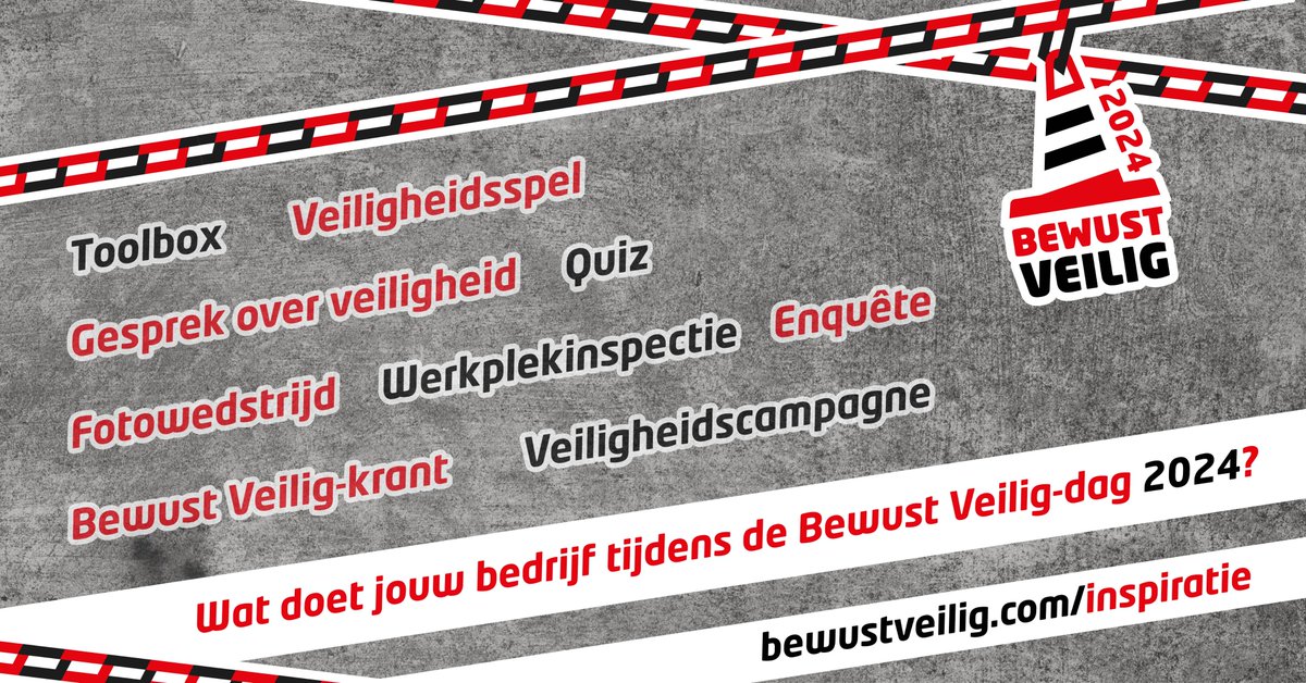 Ben jij nog op zoek naar ideeën om #bewustveilig2024 invulling te geven? Neem dan eens een kijkje op bewustveilig.com/inspiratie! 

Jouw initiatief op onze inspiratiepagina? Ga dan naar contact op via bewustveilig.com/contact. 📩
