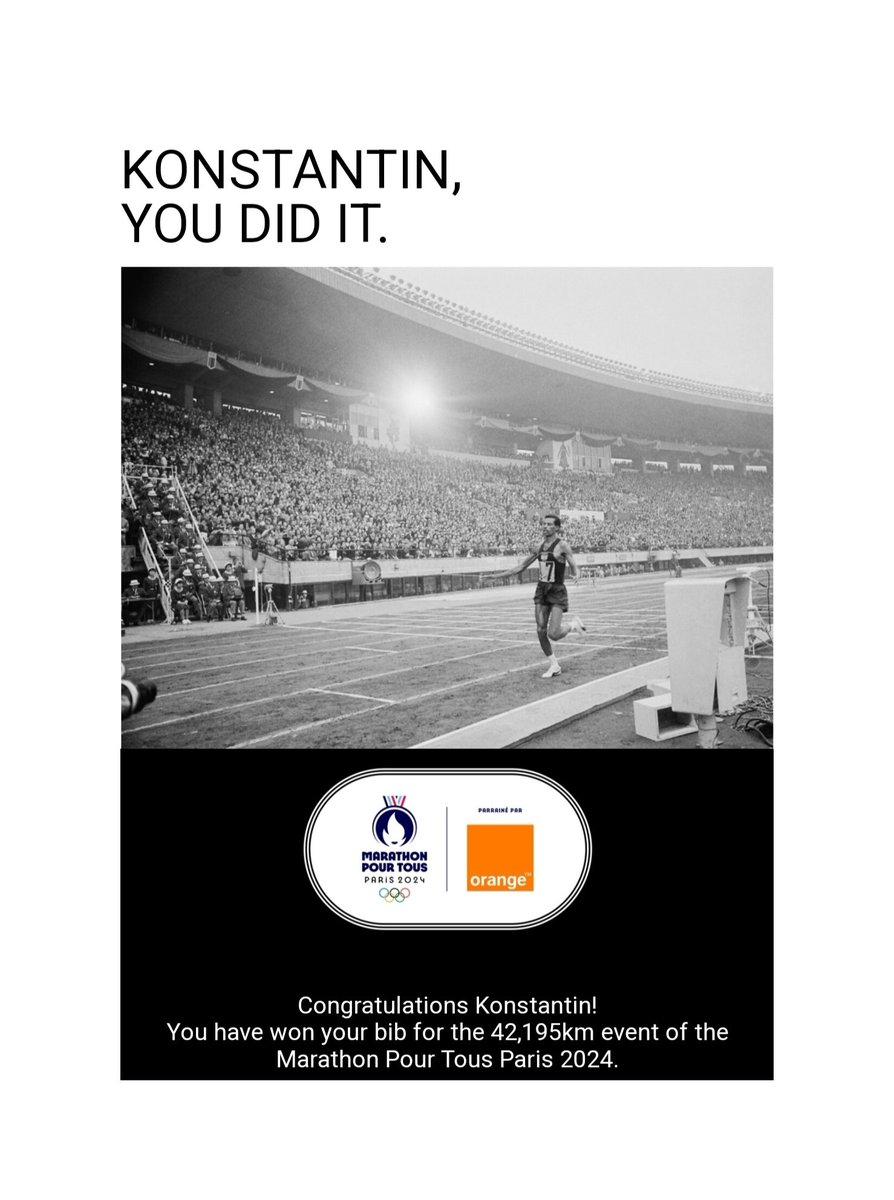 🇨🇵 Un autre message sur les Jeux Olympiques. Je n'arrive pas à y croire 🎉🎉🎉

#paris2024 #marathonpourtousparis2024 #marathonpourtous