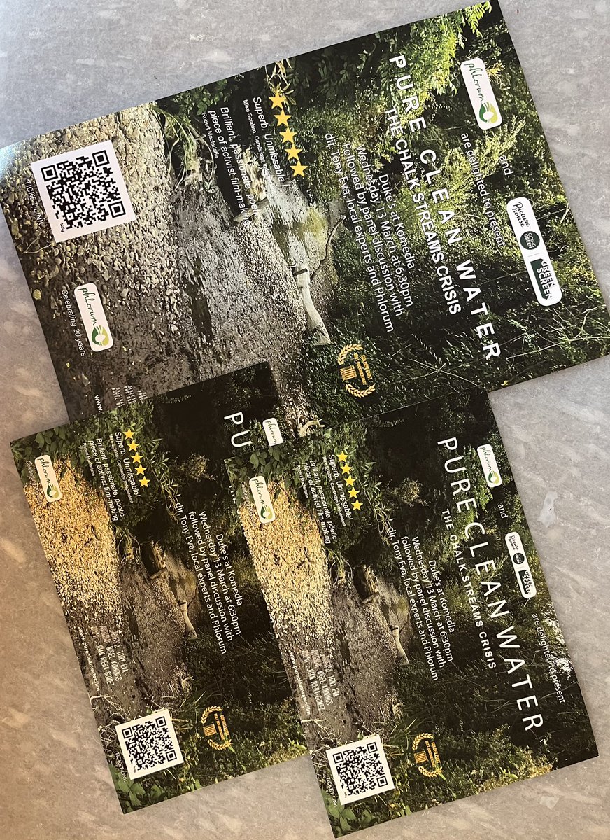 flickv's tweet photo. Lovely flyers for #purecleanwater @phlorum screening @dukesatkomedia https://t.co/W1JGAVIpI5