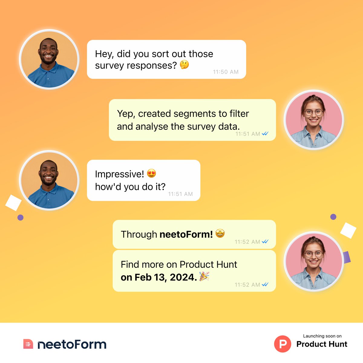 NeetoForm's tweet photo. Searching for a platform to create customisable forms, gather surveys, and take action on the collected data?
Check out #neetoForm.
https://t.co/ZrSkZ8Eusu
We're launching on #ProductHunt on Feb 13, 2024.
https://t.co/6rtkMy1vsl
#formbuilder #survey #surveytool #onlineforms https://t.co/NgtIXFSEGQ