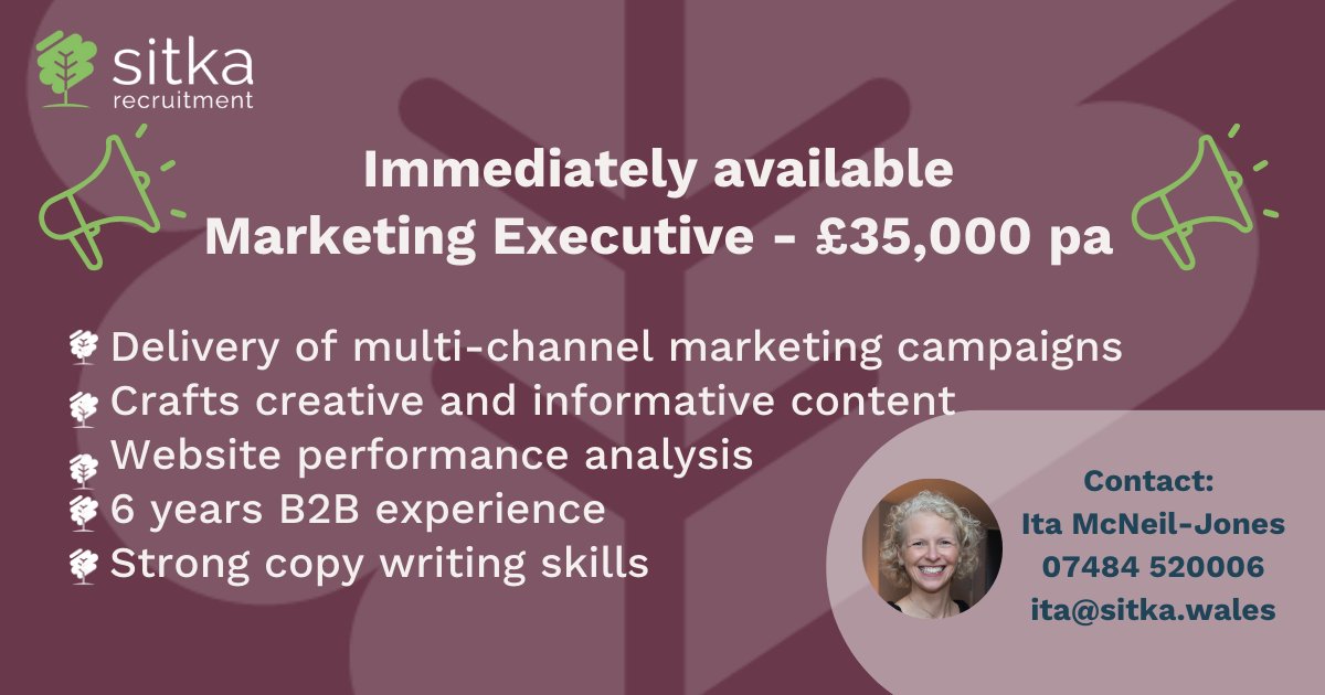 We have SO many amazing candidates available at present - here is just one example. Contact details for Ita our director below 👇

#talent #recruitment #WALES