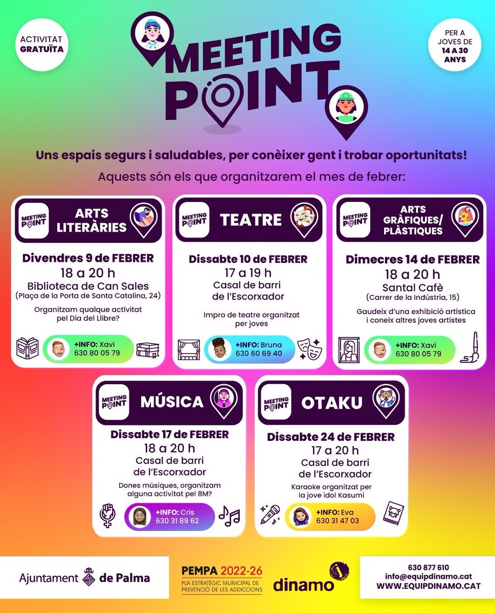 Equip_Dinamo's tweet photo. Guarda la imatge i tendràs la informació dels #meetingpoint a mà 😉.
#joventutpalma #equipdinamo #palma

Guarda la imagen y tendrás la información de los Meeting Point a mano. https://t.co/MMQDnKi2VL