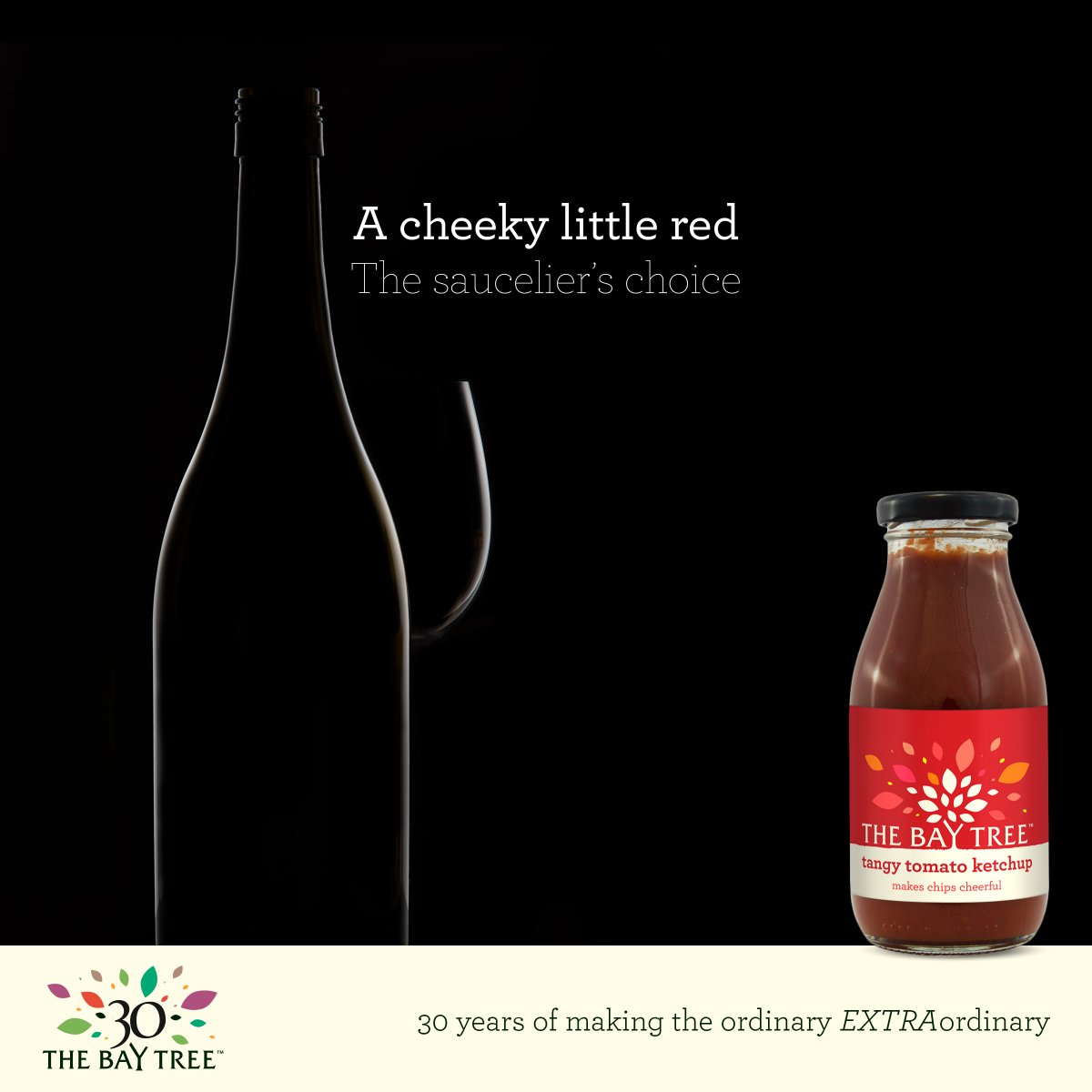 𝐓𝐇𝐄 𝐒𝐀𝐔𝐂𝐄𝐋𝐈𝐄𝐑'𝐒 𝐂𝐇𝐎𝐈𝐂𝐄. This cheeky little red has notes of tomatoes, wonderful mouthfeel, and is great with red meat, sausages and chips. thebaytree.co.uk #sauce #ketchup #tomatosauce