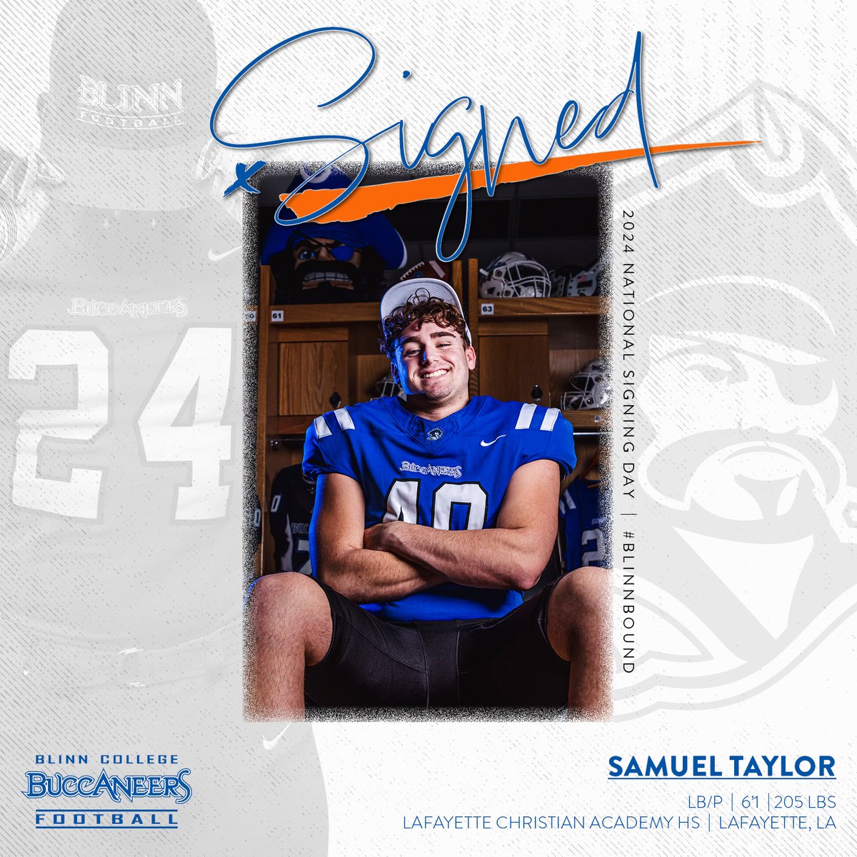 BLINNFBRECRUIT's tweet photo. Rise up and Welcome Samuel Taylor (@SamTaylor_40)!! 🟦⬜️⚔️🏴‍☠️ https://t.co/S9PEirHCMu
