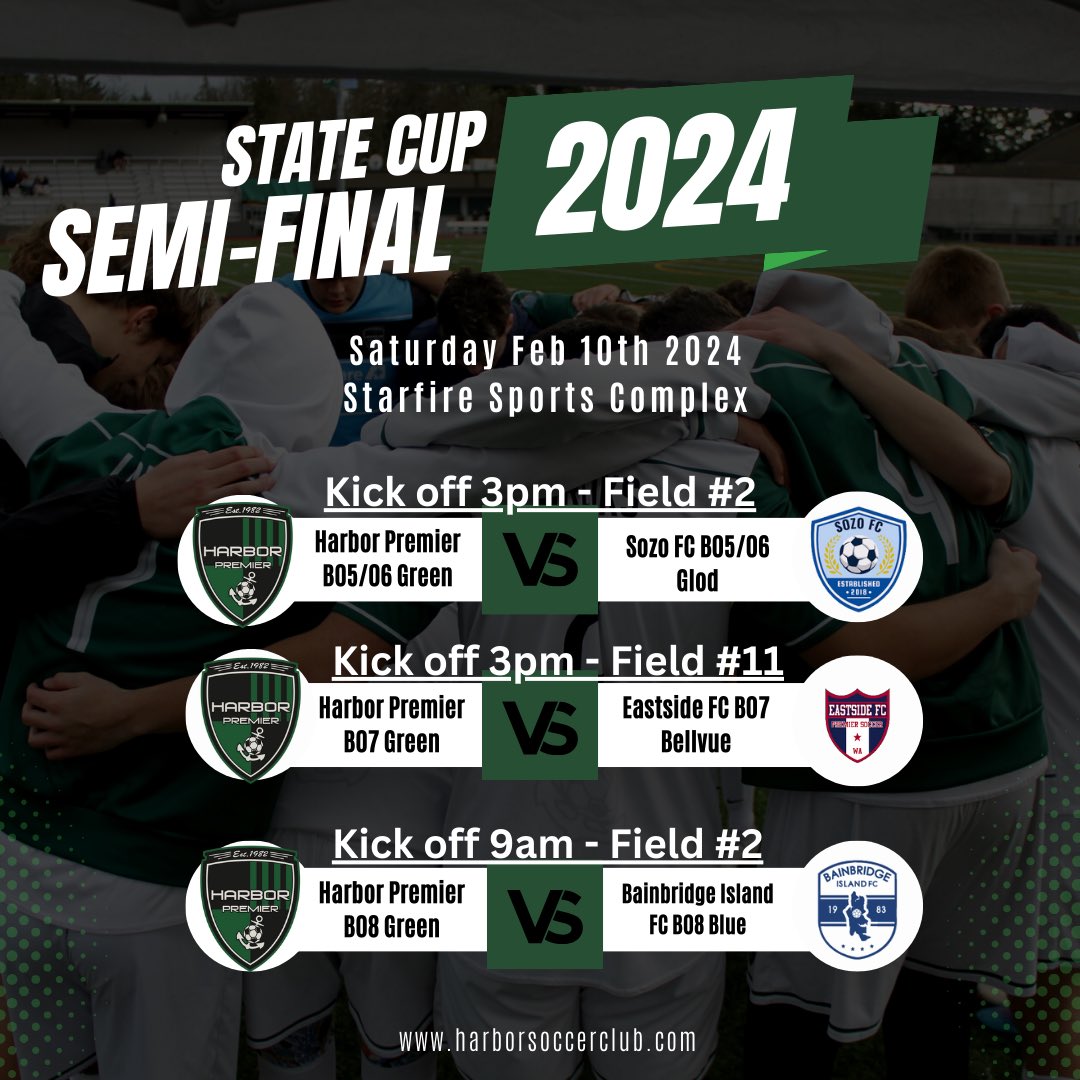 HarborPremier's tweet photo. This weekends State Cup Semi-Finals. https://t.co/o0QW2TMg9d