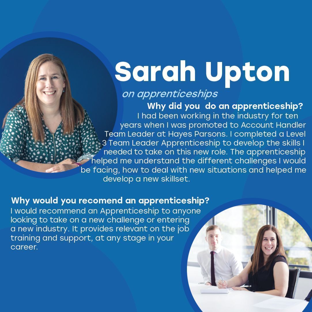 We asked our Account Handler Team Leader, Sarah Upton, to share her thoughts on apprenticeships.  In 2019 Sarah completed a level 3 team leader apprenticeship and is now a Chartered Insurance Broker and manages a team of nine people. 

#NAW2024 #successstory #apprenticeship