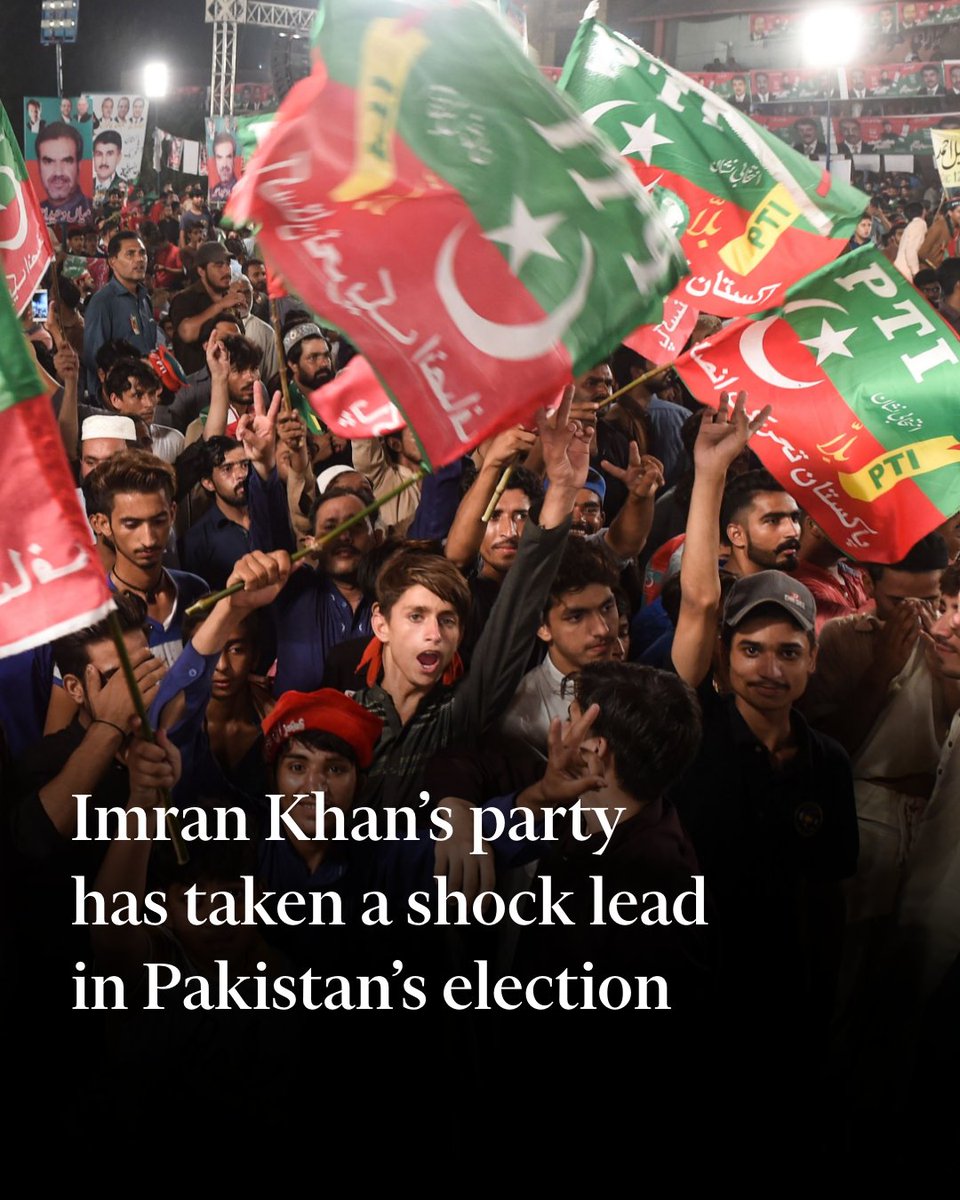Candidates loyal to imprisoned former prime minister Imran Khan have stormed to a shock lead in Pakistan’s election results count defying a military-backed campaign of arrests and harassment ft.com/content/35a6dd…