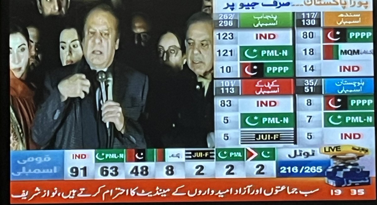 ShireenMazari1's tweet photo. Doesn't have mandate to form govt but behaving as if he has "won" - shameless. Claiming mandate he hasn't gotten &amp; then making a speech glorifying this audacity. https://t.co/hg5sLGtllR
