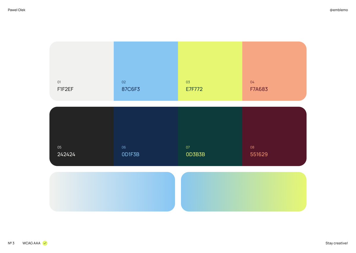I love watching how the color palette I created brings the project to life; I'm addicted to it.

I created a subdued color palette compliant with WCAG AAA for the UI of a SaaS application.