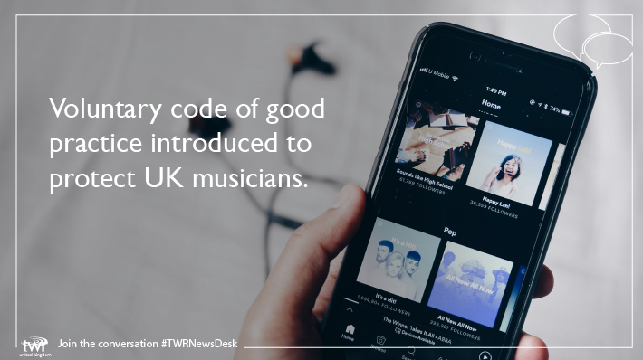 Coming up #TWRNewsDesk

With a marked shift in the music industry towards streaming services the UK industry has created a code of good practice.

<a href="/c_lawsonjones/">Chris Lawson Jones</a> founder of <a href="/wingsmusicgroup/">Wings Music Group</a> shares why this is important, especially for independent artists.

twr.org.uk