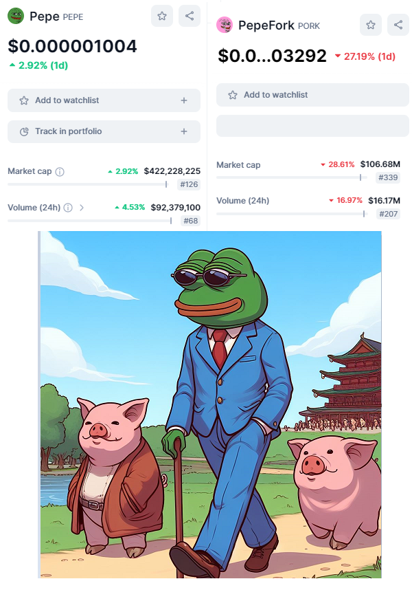 y00thereum's tweet photo. Takin the pigz for their mornin walk. $PEPE 🐸 https://t.co/itoMlPd5sg