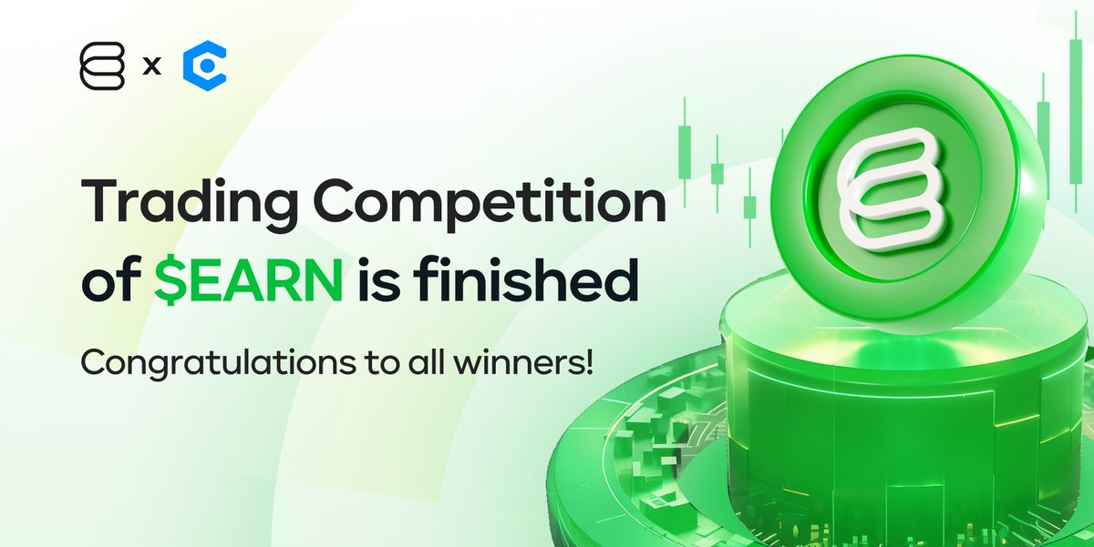 🎉 The $EARN Trading Competition on MyCointainer has officially wrapped up! 🚀 Rewards will be distributed by the end of this week. Traded $EARN with us? Keep an eye on your account for those extra tokens coming your way! 💰