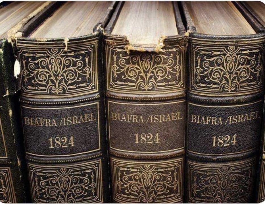 ChinasaNworu's tweet photo. Tell the criminal  using the name of Israel to defraud Biafrans that they’re lobbying  Israel to release Mazi Nnamdi Kanu . The  reference to this picture as evidence of our relationship with Israel is complete false . 
Tell him there was nothing like state of Israel in 1824 . This picture have being on social media for over 8yrs now as people doctored this picture just to use it to promote Biafra and Israel relations . 
This document does not exist therefore , neglect those trying to cover up something they know nothing about,just to continue to mislead the public . 

No more deception in this Biafra struggle . Our people must be informed beyond what they see on social media .
@real_IpobDOS  @hebrewsynagogue @UnitedSynagogue 
@IsraeliPM
