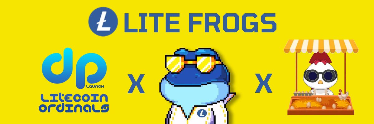 🐸 <a href="/Lite_Frogs/">Lite Frogs - MINT LIVE</a> MINT LIVE on:

1️⃣𝗗𝗣𝗟𝗔𝗨𝗡𝗖𝗛 𝗟𝗜𝗧𝗘:
🔗lite.dplaunch.com/LiteFrogs.html
🎟Mint price - 0.05 $LTC 🟦
❗️How mint - dplaunch.gitbook.io/dplaunch/dplau… 

🟨PAYMENT by $DOGE🟨
Exclusive opportunity to use $DOGE for MINT  with "DogeLabs, OrdiFind or DPal wallets" and receive Lite