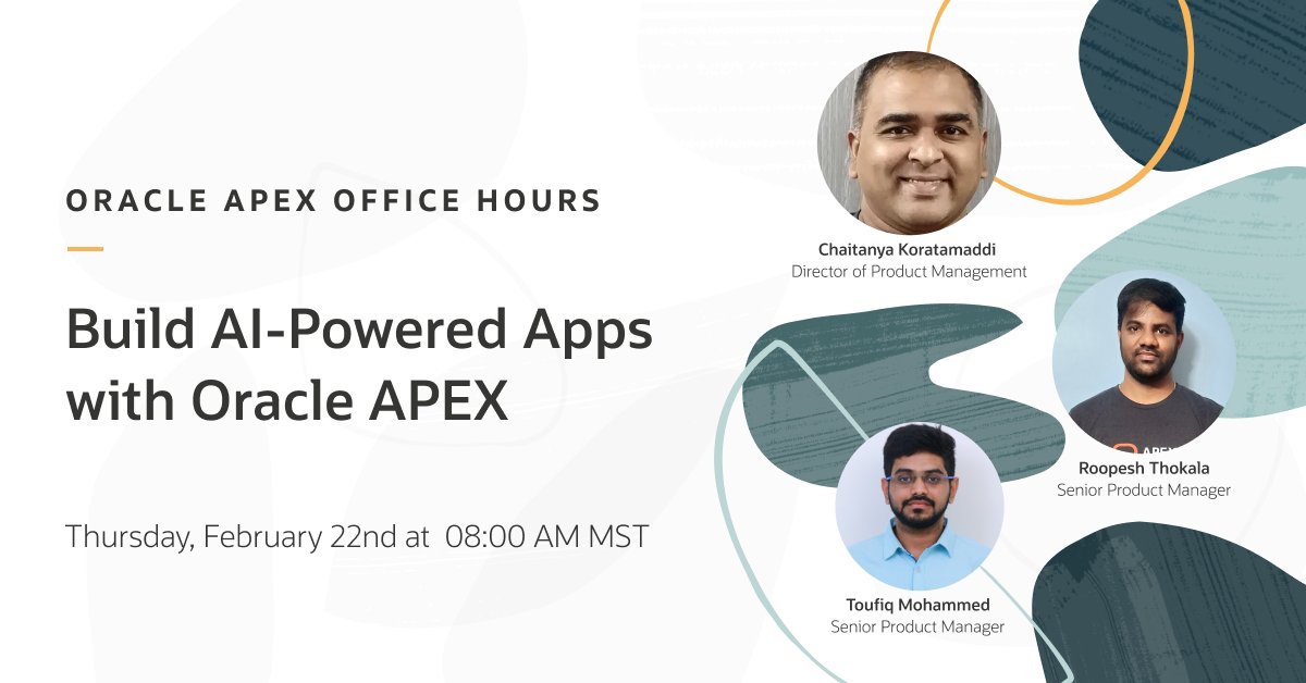 Oracle APEX tweet media