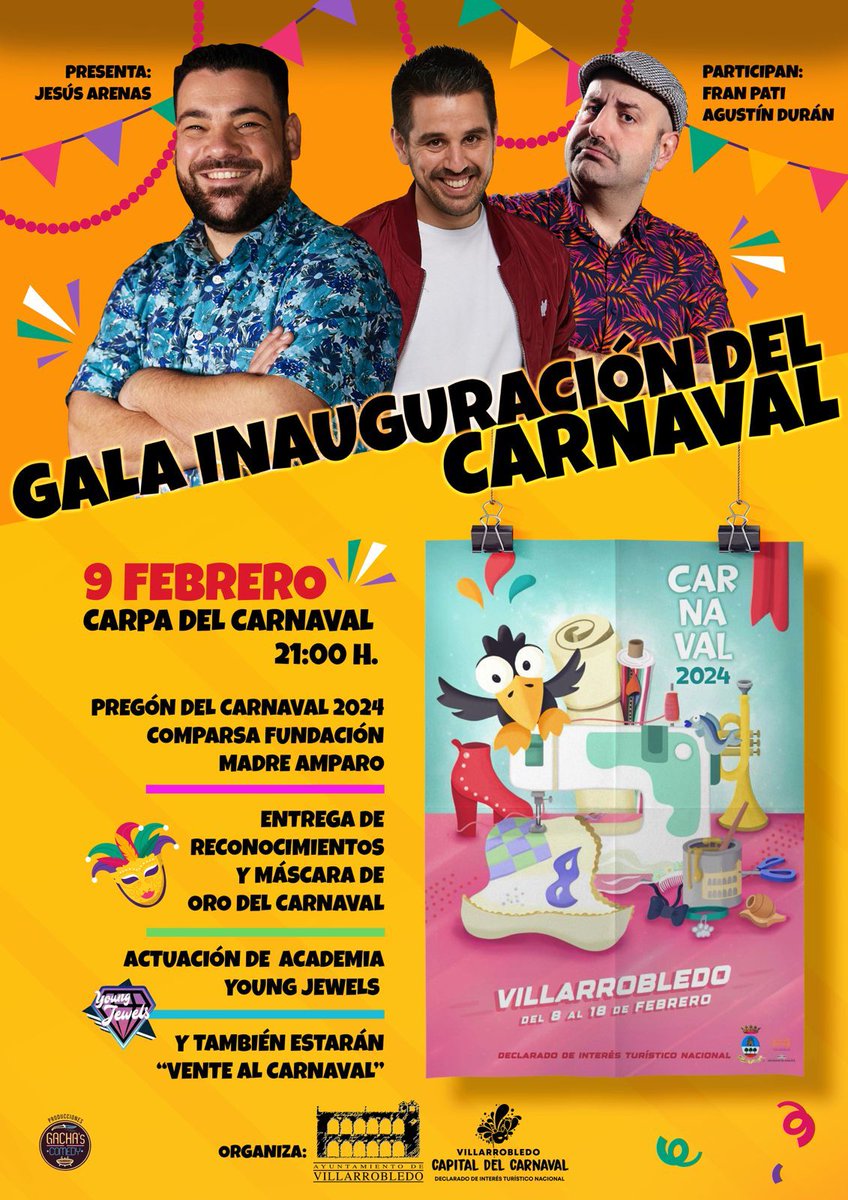CPisandoFuerte's tweet photo. Nos encantaría veros esta noche, ya que es una ocasión muy especial para nosotros 💛
Quizá nos llevemos los instrumentos 😉

#CharangaPisandoFuerte #10Aniversario #CarnavalVDO https://t.co/BZ7XSF0bvS