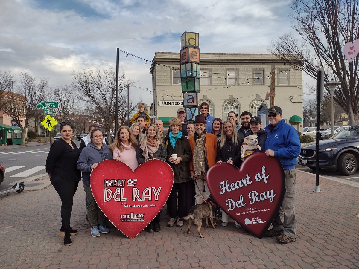 SO MUCH LOVE in Del Ray! After the biggest turnout and the closest vote in Heart of Del Ray history, our 16th Heart of Del Ray is extra sweet -- with TWO winners!  Congrats to The Dog Store and Duncan Library! ! #visitdelray #heartofdelray #mydogdigsdelray #delraykids