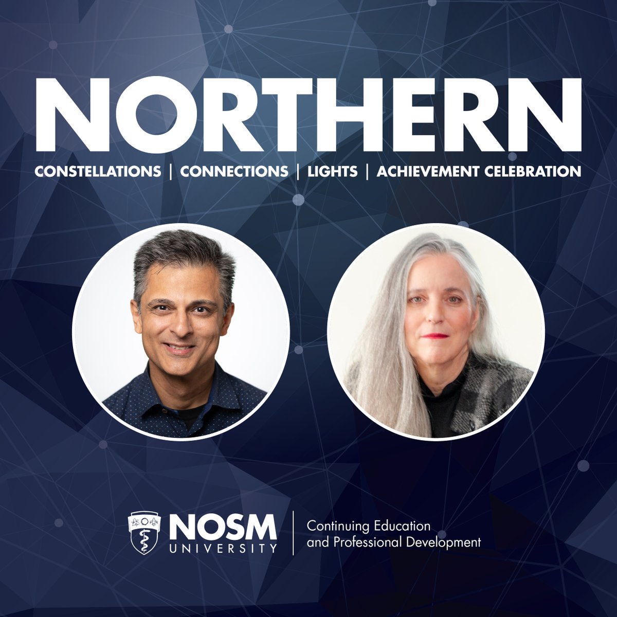 thenosm's tweet photo. Meet #NorthernConstellations &amp; Connections 2024 keynote speakers: Dr. Muhammad Mamdani will explore #AI in health care, and Dr. Joanne Hamilton will discuss leadership &amp; change in complex environments. 🔗https://t.co/EHG2F2MxP7 #MedEd #CEPD @UofT_TCAIREM @umanitoba https://t.co/5MPeIu2Qyt