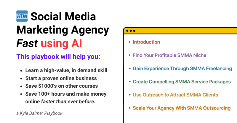 I created ultimate free guide on "How to Start a Social Media Marketing Agency with AI".

- 334 million companies.
- Almost all need social media help.
- To make $5,000 a month you need 5 companies to say yes.

Want it free?

- *Must follow*
- Reply ‘agency’

I’ll DM you a copy.