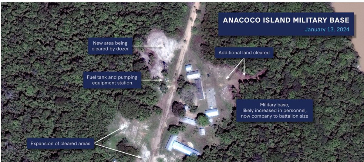 🚨#Venezuela: BREAKING @CSIS satellite imagery shows the @NicolasMaduro regime building up its military presence near #Guyana in its campaign over the #Essequibo. The regime's duplicity is happening simultaneous to the #Argyle process. Full analysis here👇 csis.org/analysis/misca…