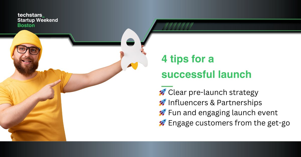The_SWBoston's tweet image. 🚀 New startup founders: Stand out with innovative product launches! Build buzz pre-launch, leverage influencers, host events, and prioritize post-launch engagement. Authenticity is key!
Register now at startupweekend.boston...  #BostonStartupWeekend #BostonTech #StartupTips