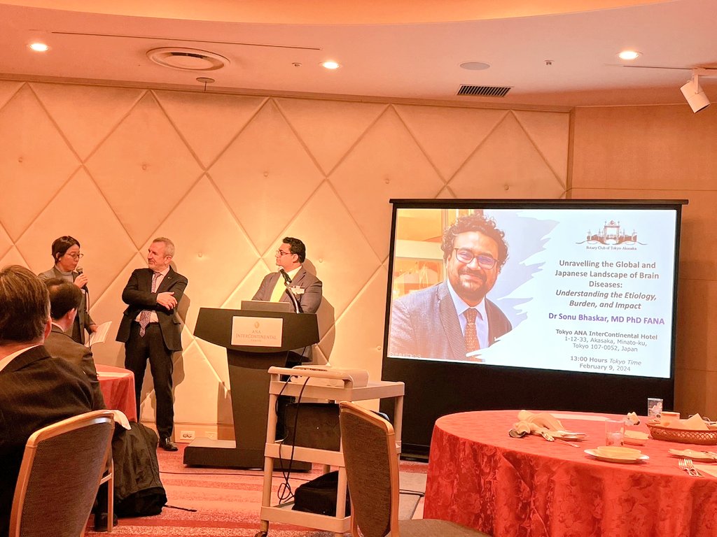 DrSonuBhaskar's tweet photo. It was an honour to present this snapshot of the global burden of brain diseases in Japan and indeed worldwide. More in following tweets. Watch this space 🚀
#ANAIntercontinental #globalhealth #neurology https://t.co/NdH4Q8ja8v