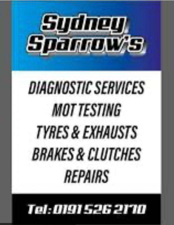 A massive thank you goes to our sponsor for our management and bench coats.

Sydney Sparrow's are an Easington Lane based car maintenance company who are massive supporters of our club.

They're also player sponsors for both Ant Lowerson and Ryan Taylor.