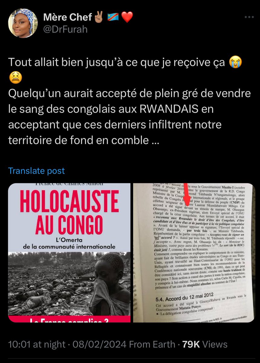 DrFurah's tweet photo. J’ai reçu ces photos et sous le coup de l’émotion, j’ai publiée ici sans vérifié car elles provenaient d’une personne fiable. Je pensais que la page se trouvait dans ce livre. 
Même si, je n’ai absolument rien affirmé, 
Je m’excuse pour 7erreur qui a conduit à la désinformation🙏🏾 https://t.co/okB2xiZldk