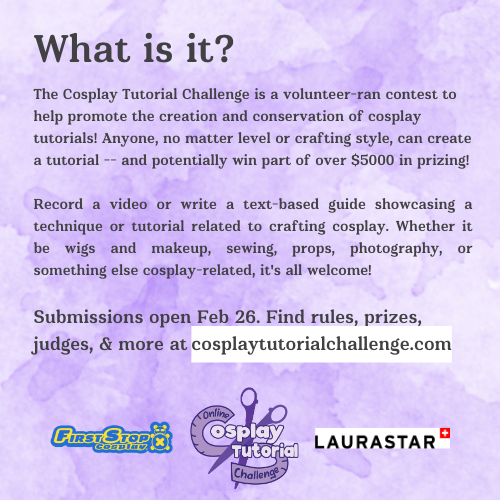 CosTutorialChal's tweet photo. To stay up-to-date with updates and contest information, follow our new instagram account! Updates here will be a bit more sparse 
-
https://t.co/nz0WCwr3fd https://t.co/kJaf37Xpav