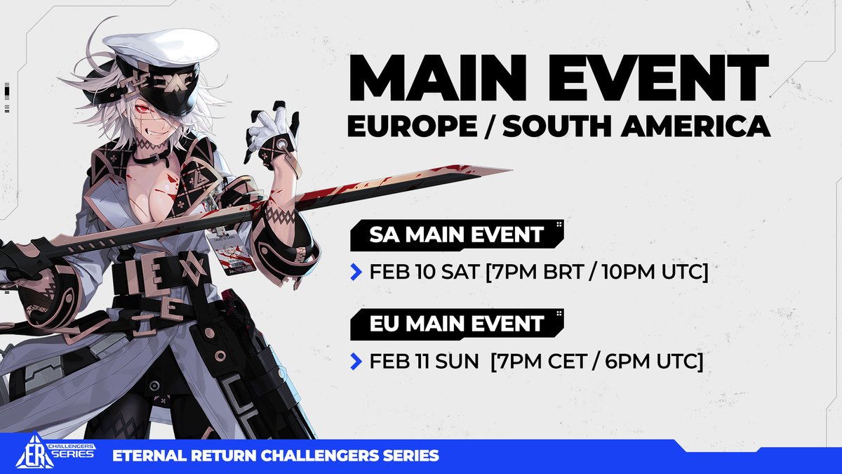 This weekend tune in to Eternal Return Twitch to watch the Main Event of the Challenge Series! 👇 🎥 kg.games/42uZ8bH