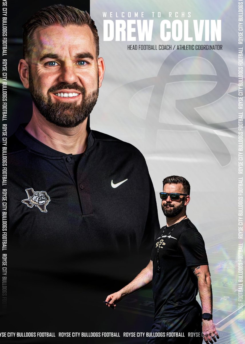 Royse City ISD Athletics is excited to announce Drew Colvin as the next Royse City High School Head Football Coach and Boys Athletic Coordinator. Colvin set to start first thing Tuesday, February 13th.

#oneRC x #NewEra