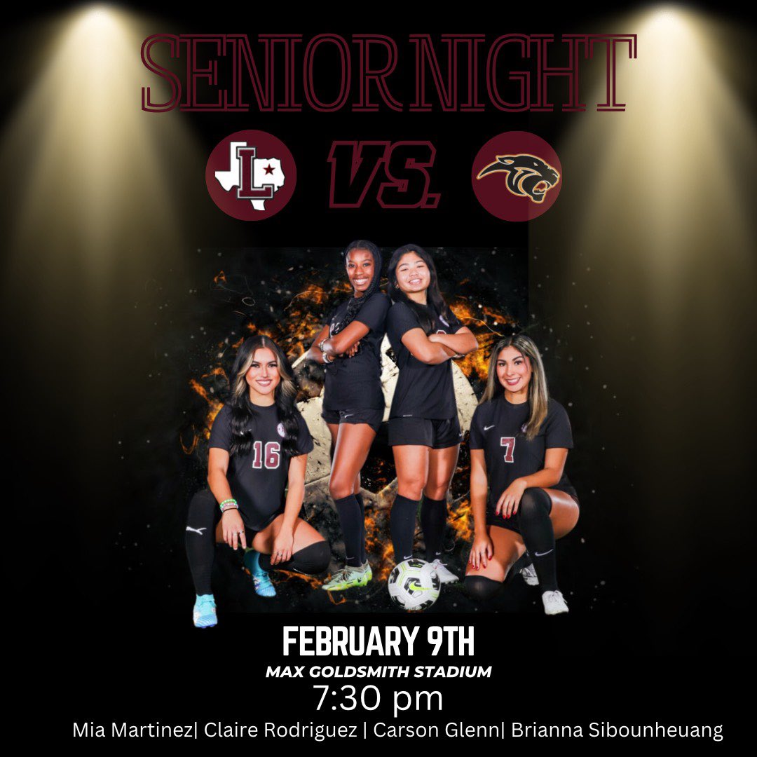 Tonight is Senior Night for our Girls Soccer team! 7:30pm at Home. Come out and support!