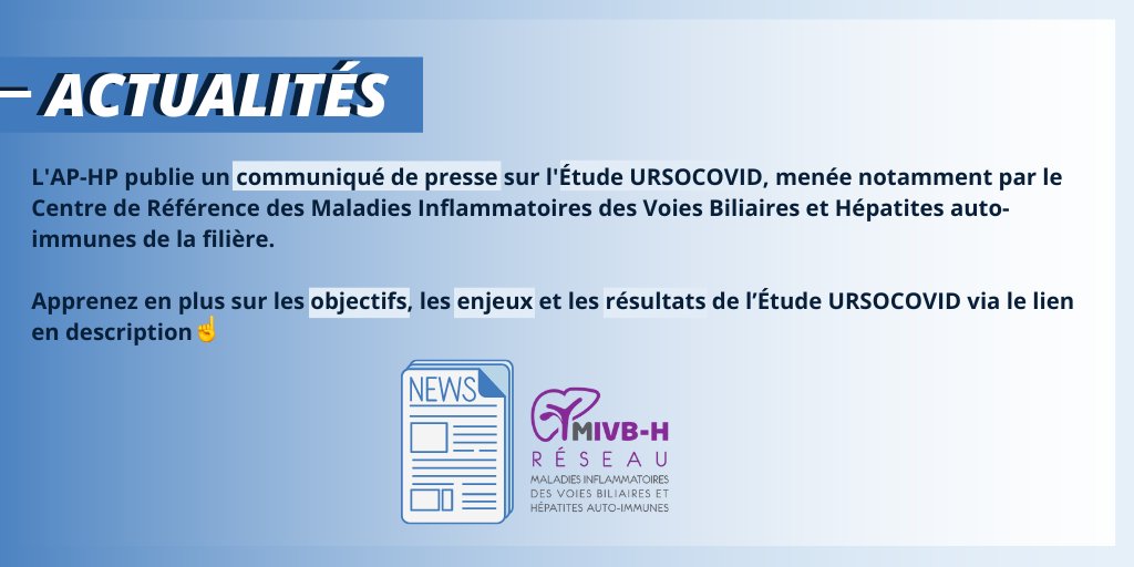 Le communiqué de presse de l'<a href="/APHP/">Assistance Publique – Hôpitaux de Paris (AP-HP)</a> concernant l'étude URSOCOVID est disponible ici 👉 aphp.fr/contenu/etude-…

#maladiesrares #actualités #recherche