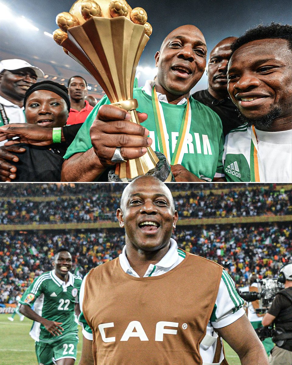 ESPNAfrica's tweet photo. Nigeria's Stephen Keshi is one of two people in history to win AFCON both as a player and coach.

Legend 💚 https://t.co/FASPxtzx7W