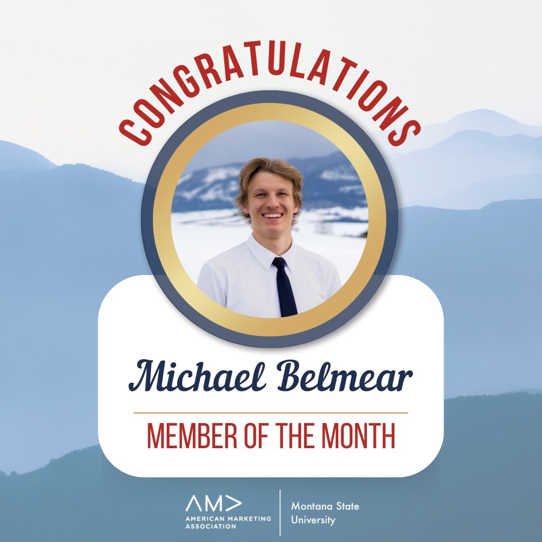 AMAMontanaState's tweet photo. Our January Member of the month is Michael Belmear, Director of Web Development! Thank you for all your hard work for AMA. @jabsbizschool https://t.co/jL4uWtrtMY