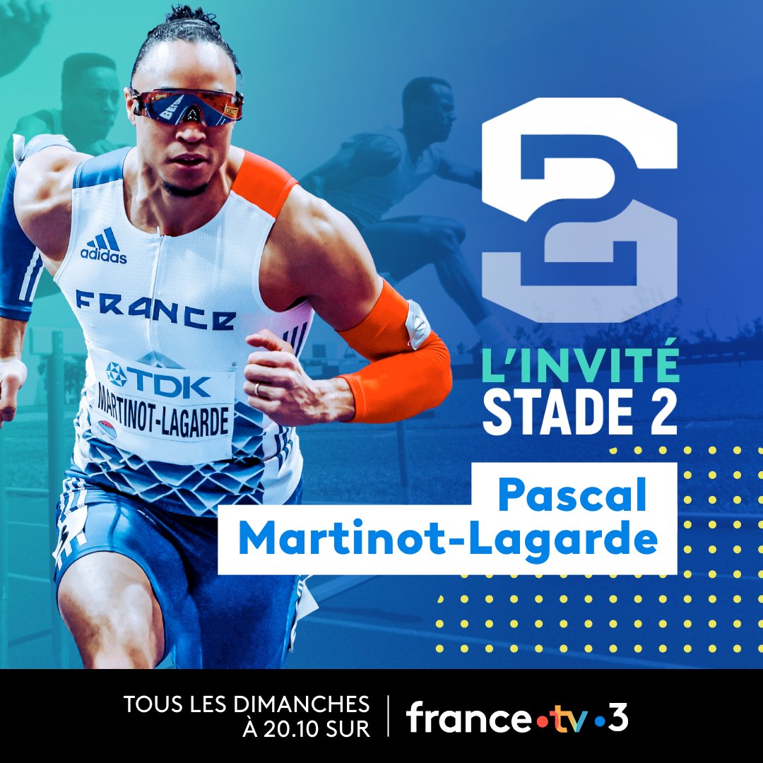 France TV Pro (@francetvpro) on Twitter photo #événement l <a href="/francetvsport/">francetvsport</a>
⚡️ Détenteur du record de France du 110m haies et spécialiste du « cassé du renard », <a href="/PascalMartinot/">Pascal Martinot</a> sera l'invité exceptionnel du magazine Stade 2 présenté par <a href="/cecilegres/">Cécile Grès</a>
▶️ Ce dimanche à 20.10 sur #France3 et france.tv #événement l <a href="/francetvsport/">francetvsport</a>
⚡️ Détenteur du record de France du 110m haies et spécialiste du « cassé du renard », <a href="/PascalMartinot/">Pascal Martinot</a> sera l'invité exceptionnel du magazine Stade 2 présenté par <a href="/cecilegres/">Cécile Grès</a>
▶️ Ce dimanche à 20.10 sur #France3 et france.tv