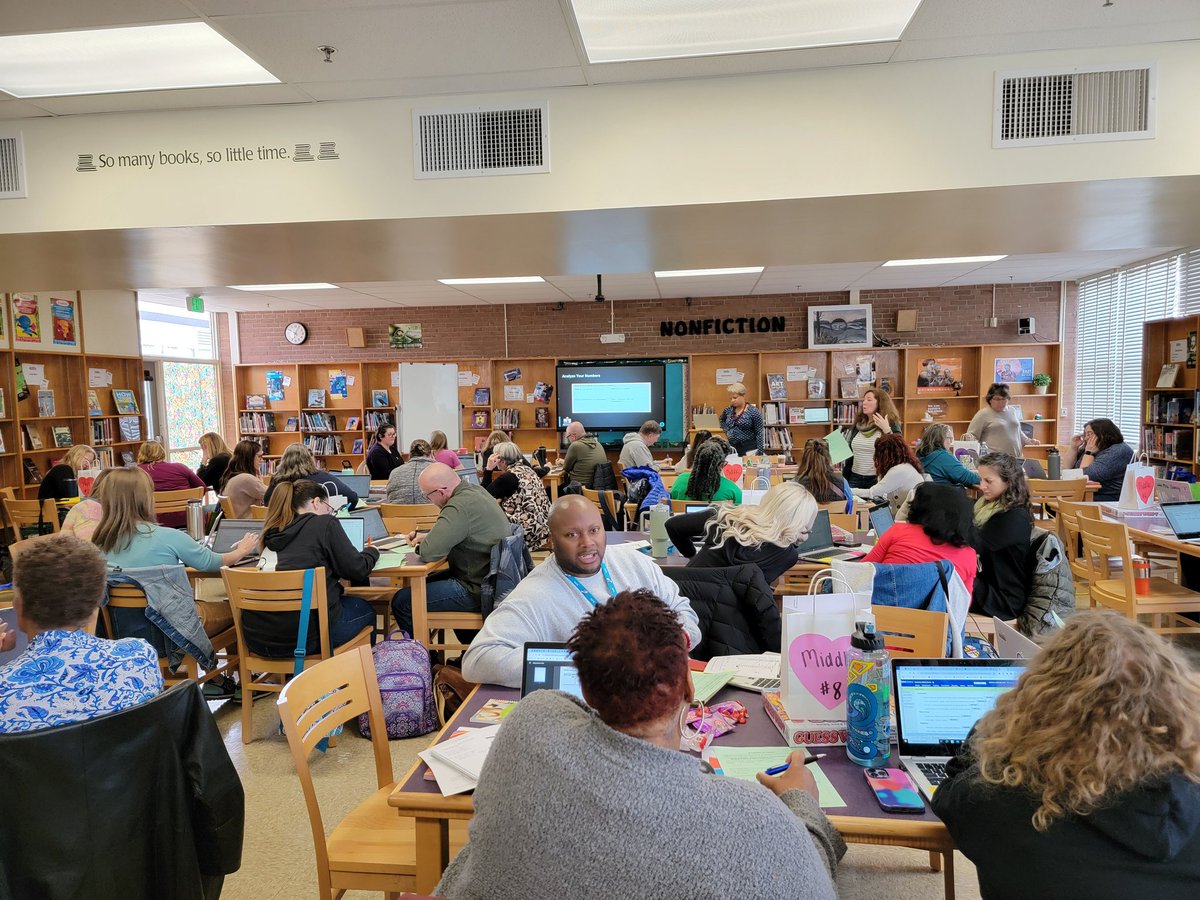 Secondary #bcplsms explore/ discuss data and strategies to enhance instruction and circulation.