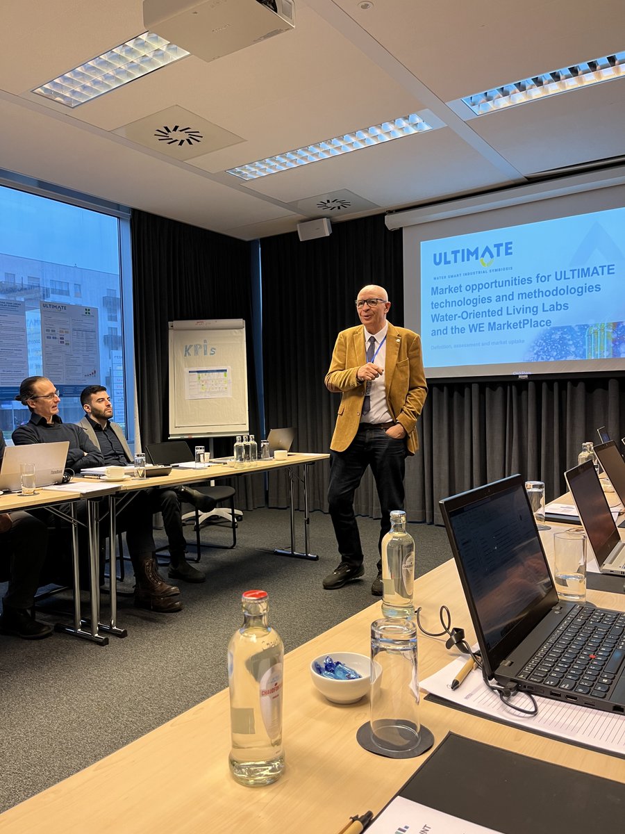 ULTIMATEWaterEU's tweet photo. During an 2 day extraordinary STC meeting, work package leaders met with partners from Water Europe &amp; case study leaders in Brussels. We planned our further work on #policyrecommendations, #governance, #stakeholderengagement events, #WOLLs &amp; #MarketPlace. 
Stay tuned!   #WSIS https://t.co/z7WZzvtmt8