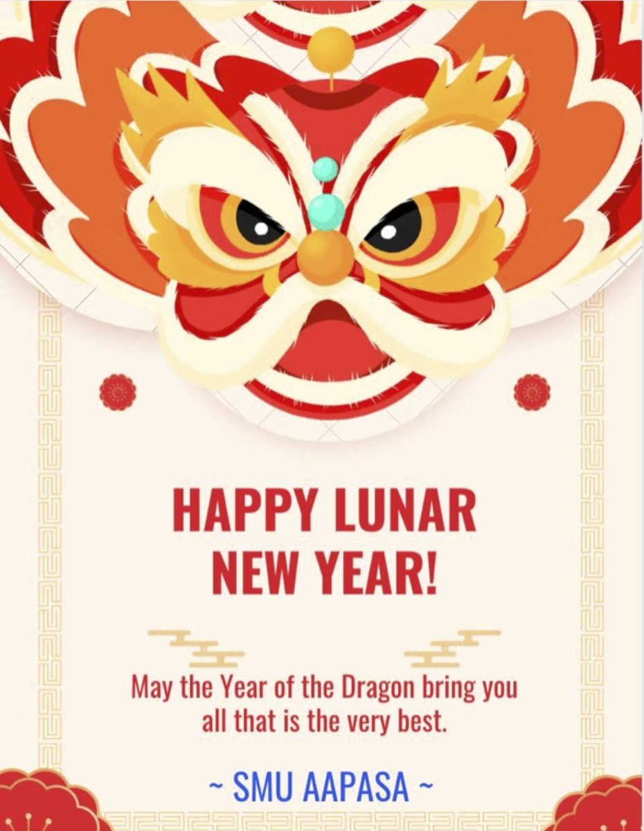 Happy New Year of the Dragon. May this year bring you peace, harmony, and prosperity!